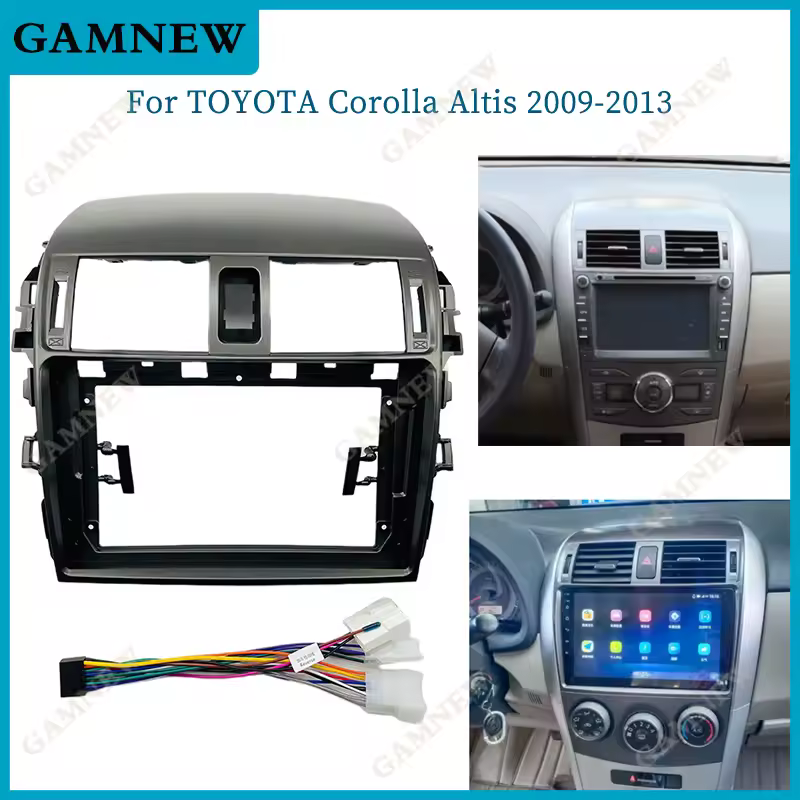 9 אינץ 'מסגרת מכונית Fascia מתאם רדיו אנדרואיד מקף אודיו לוח מתאים עבור toyota קורולה אלטיס 2009-2013