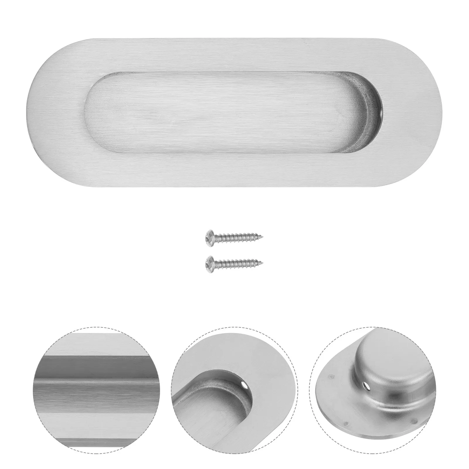 

4Pcs Stainless Steel Hidden Recessed Drawer Pulls Flush Handles Concealed Sliding Door Cabinet Furniture Door Handles