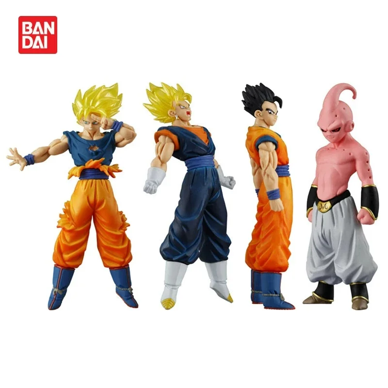 Bandai Original, 4 Piezas, Gashapon HG, Dragon Ball 05, MAJIN BUU SAGA 2, Juguetes para Niños, Colección de Regalos, Modelos Decorativos