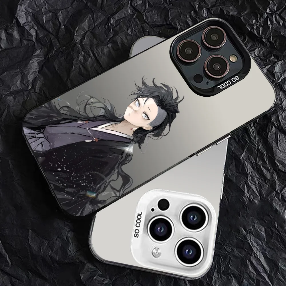 Anime Shinazugawa Genya Phone Case Phone Case IMD color silver shell For iPhone 16 15 14 13 12 11 Pro Max Plus