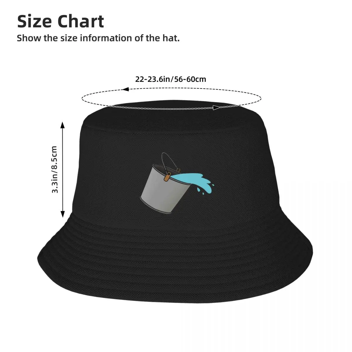 Water Bucket Bucket Hat Panama Hat Children Bob Hats Reversible Fisherman Hats Summer Beach Fishing Unisex Caps