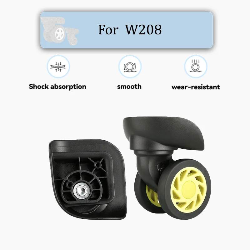 

For W208 Heavy Duty Suitcase Wheels Replacement Kit Smooth Rolling Swivel Casters Easy Install Luggage Accessories