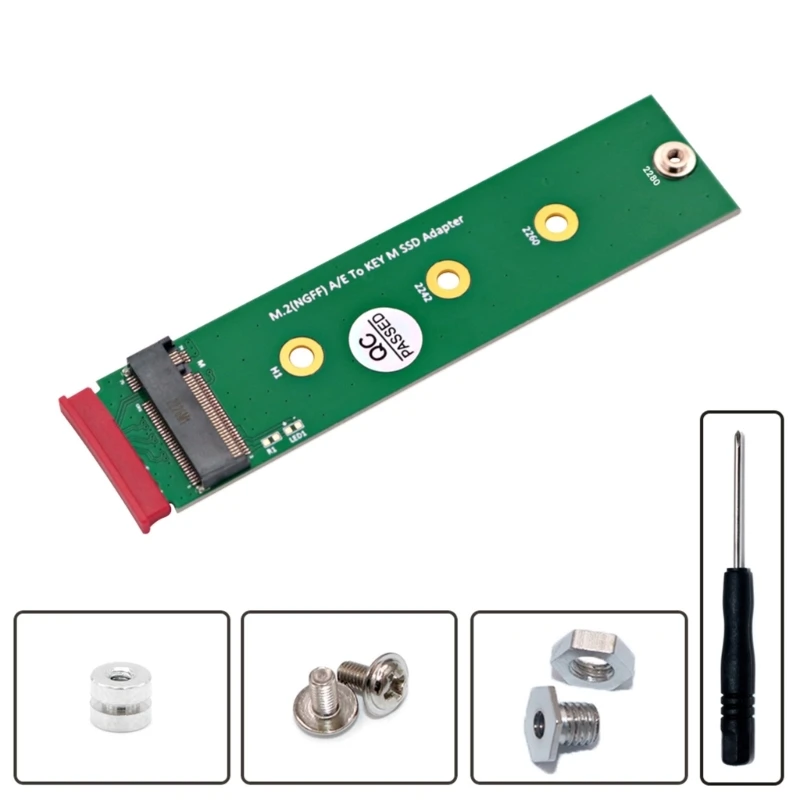 

M.2 A+E KEY Slot To M.2 NVME Adapter Card NGFF To KEY-M Expansion Card Nvme PCIExpress SSD Port Expansion Adapter