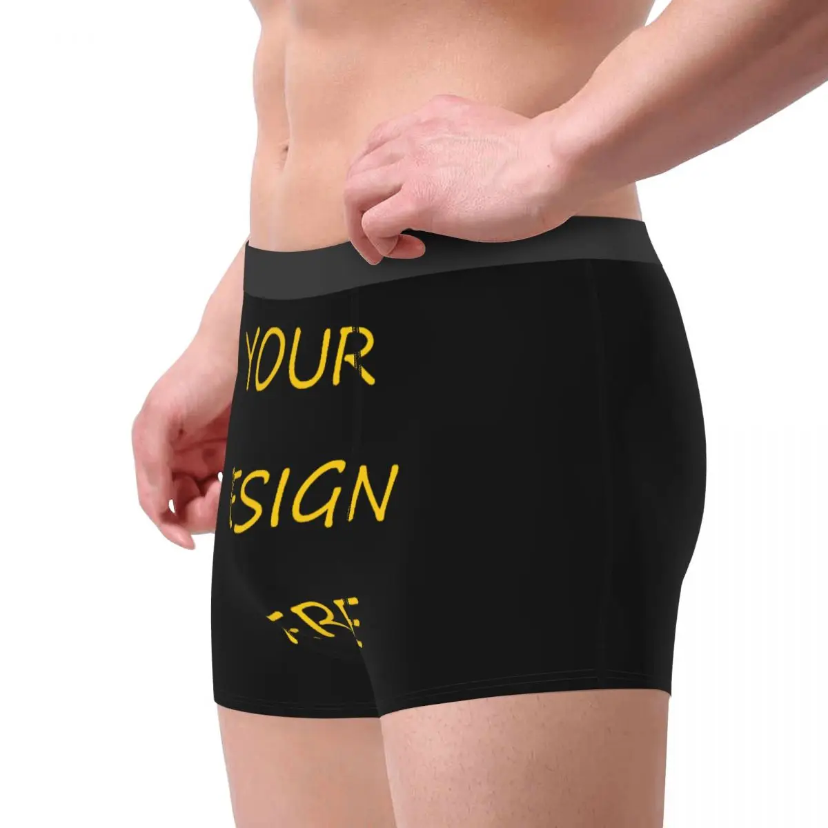 Custom Your Photo Logo Text Print Underwear Men Stretch Your Design Here DIY Boxer Briefs Shorts Panties Soft Underpants