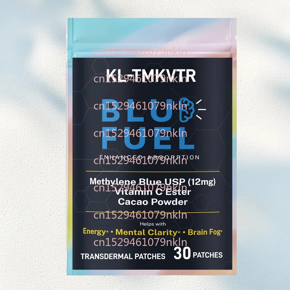 30 Patches Methylene Blue Transdermal Patches With Vitamin C - Helps Support Cognitive Energy, Brain Fog, & Mental Clarity