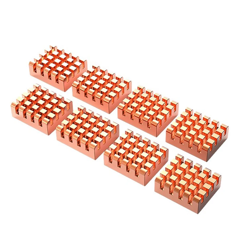 TEUCER 4/812-PCS VRAM koperen koellichaam 13x12x5mm thermisch geleidende koperen plaat voor koeling koeler GPU-chips VRAM VGA RAM GPU