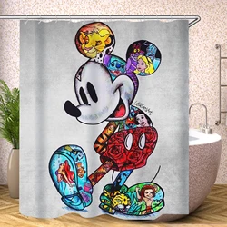 Mickey Bathroom Accessories Shower Curtain Sets Full Set Decorations And Curtains For Waterproof Anime