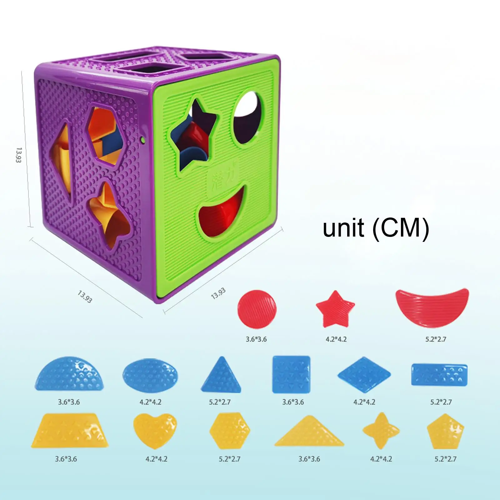 Shape Sorting Cube Toy Box Geometric Shape Cognition Box Interactive Creativity Shape Sorter Toy for Baby Preschool Children