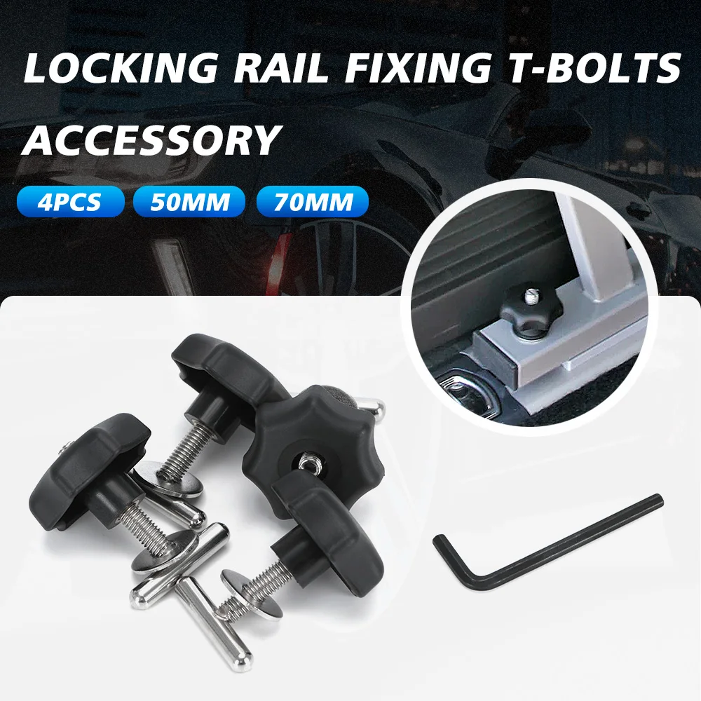 Car Accessories black Mounting Screws 4 pcs 50mm/70mm Locking Rail Multiflexboard for VW T5/t6 MULTIVAN