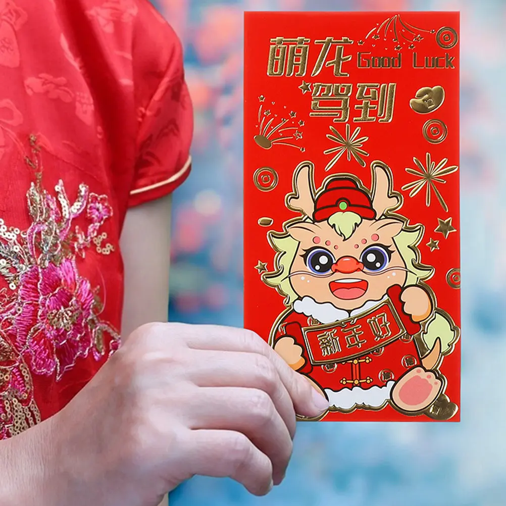 

36Pcs Red Envelopes Year of Dragon Traditional Chinese Money Pouch Lucky Cash Bags for New Year Festival Spring Celebration