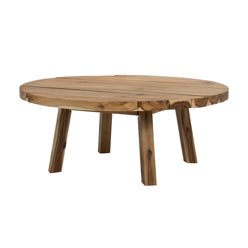 D35.6x14.6 Coffee Table, Durable Solid Acacia Wood