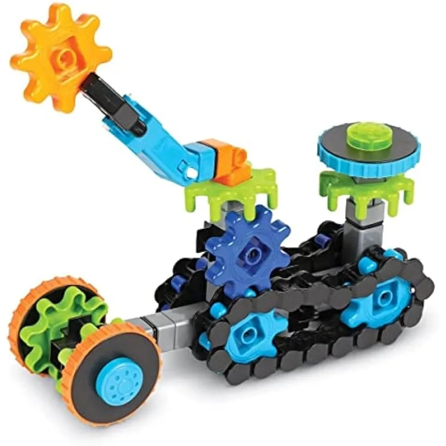 Learning Resources Gears! Gears! Gears! Treadmobiles Building Set STEM Toys Develops Early Engineering Skills 108 Pieces Ages 5