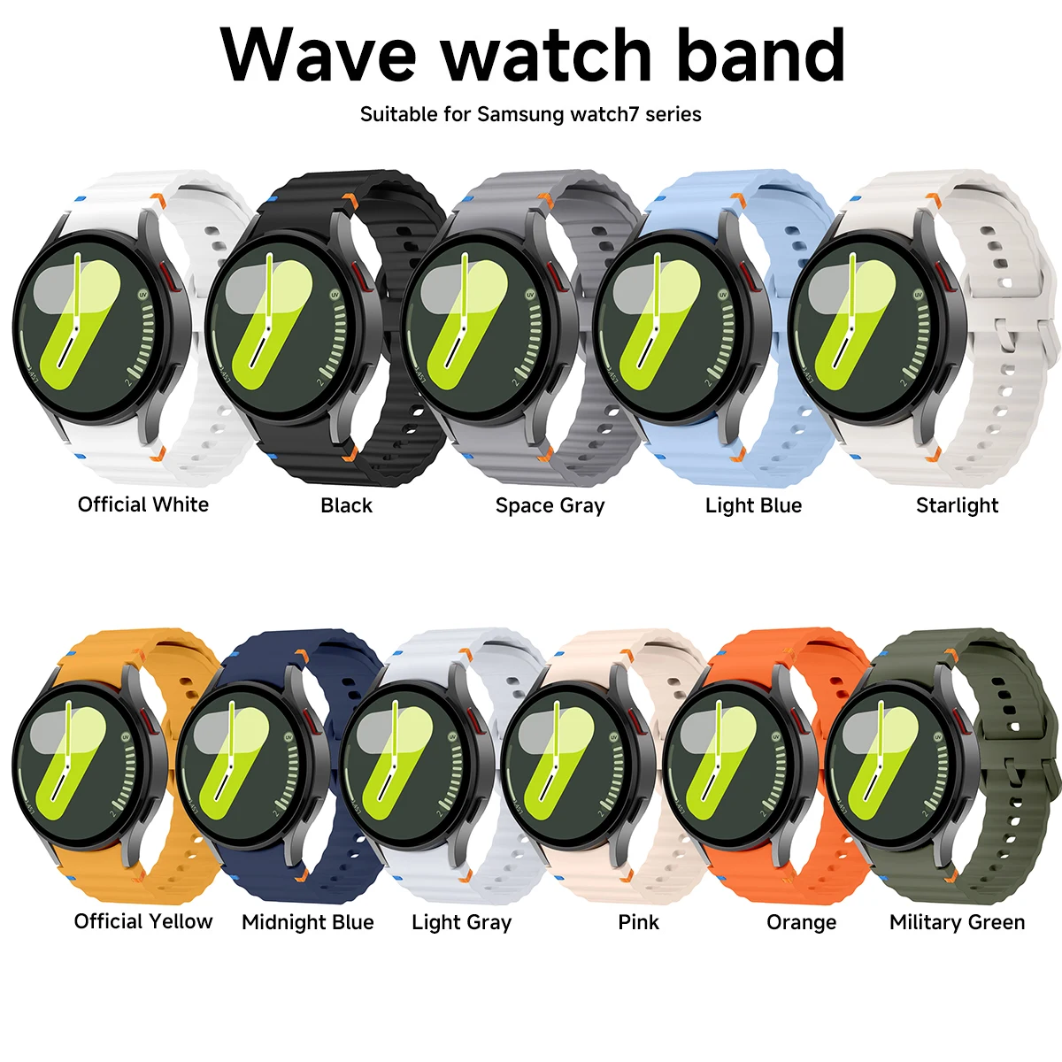 Original Silikonarmband für Samsung Galaxy Watch 7 FE 6 4 Classic 5 Pro 44mm 40mm 43mm 47mm 45mm Armband Galaxy Watch6 7 Gurt – Detail 13
