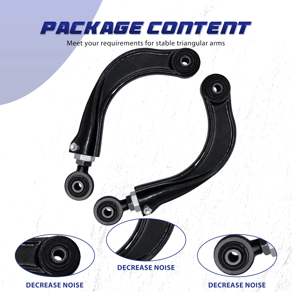 AzbuStag 4Pcs Rear Upper Lower Forward Control Arm Suspension for FORD FOCUS C-MXA MAZDA 3 5 VOLVO C30 C70 S40 V50 2000-2018