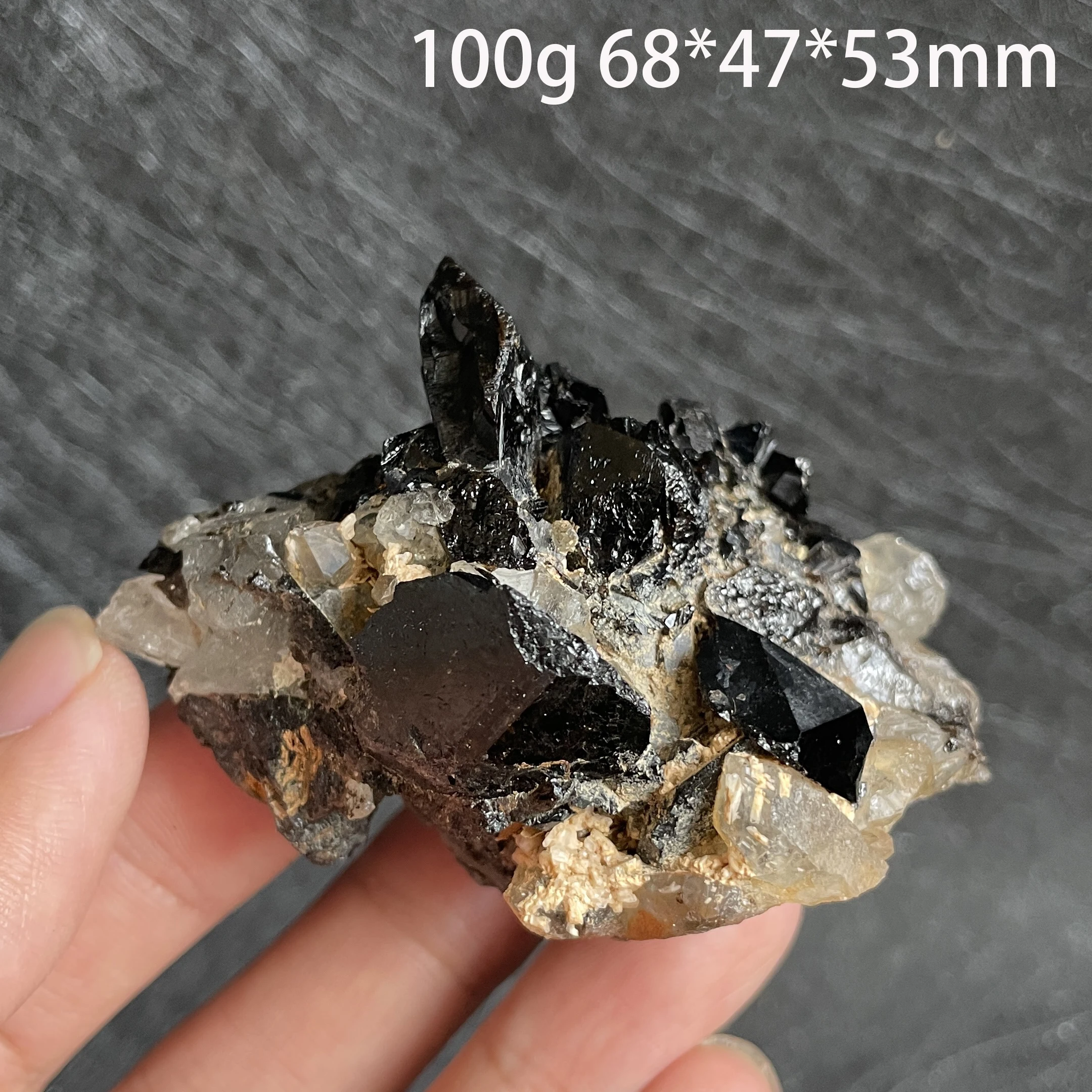 Natural Stone Black Rose Tourmaline Mineral Specimen Clear Quartz Crystal Cluster Rock Healing Home Decoration Gift