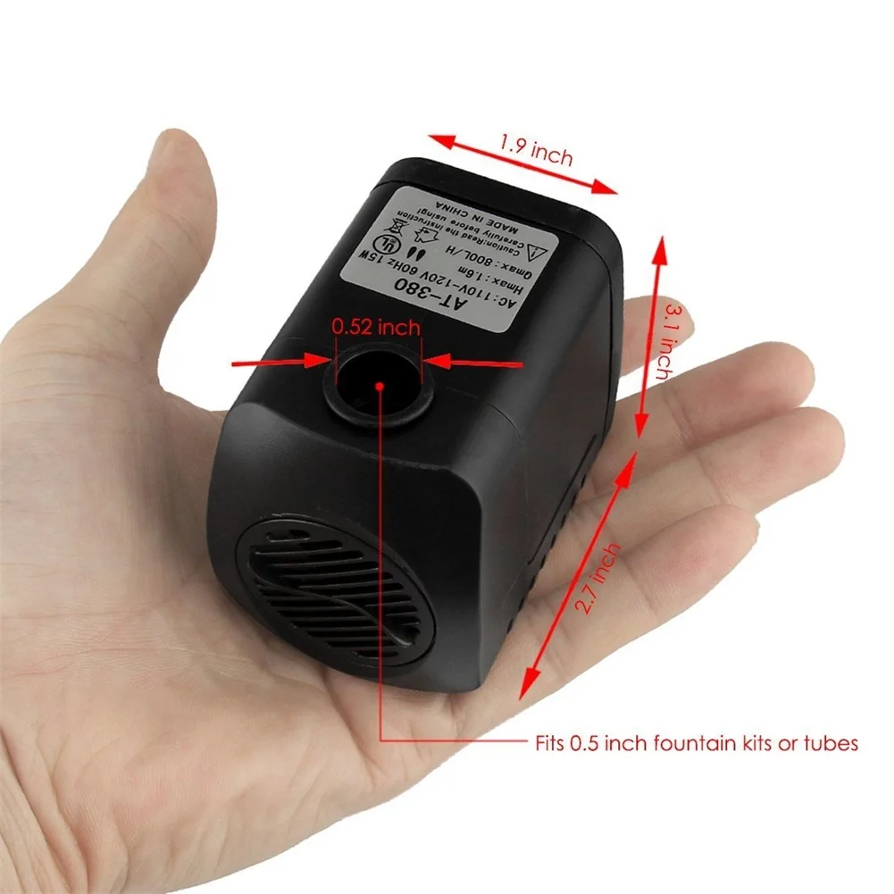 Mini pompa dell'acqua sommergibile con luce a LED per acquari KOI Fish Pond Fountain Waterfall