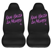 Real Hasta La Muuerte Text Print Front Seat Cover 2 Pcs Universal Vehicle Seat Protector Mat Covers Fit Most Cars Sedan SUV Van