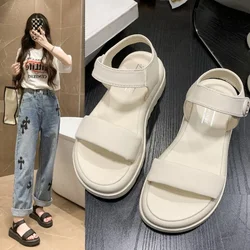 Summer 2023 New Korean Version of A Word-buckle Sandals Platform Platform Platform Platform Platform Sandals Women's Beach Shoes