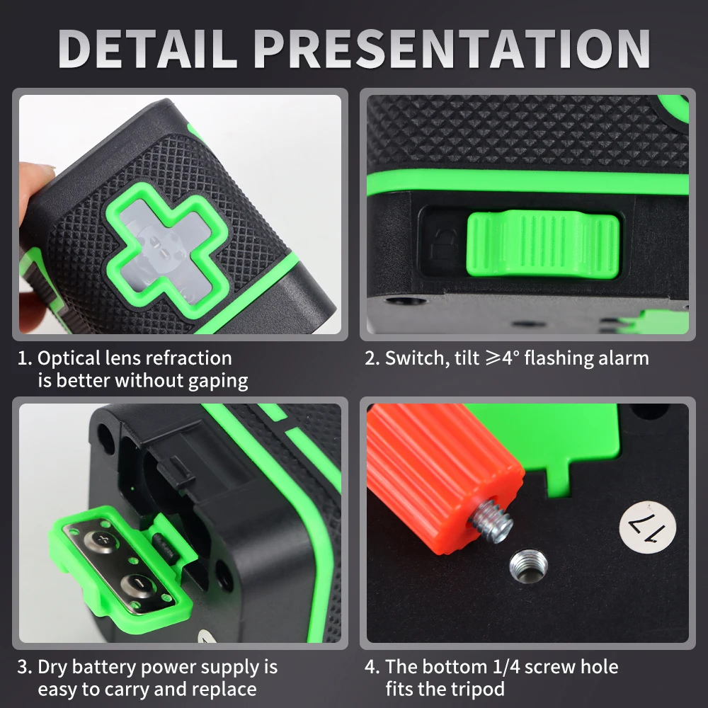 Mini 2 Lines Green Laser Level Self-leveling Vertical Horizontal Cross Line Meter Nivel Laser 360 Autonivelante Waterproof