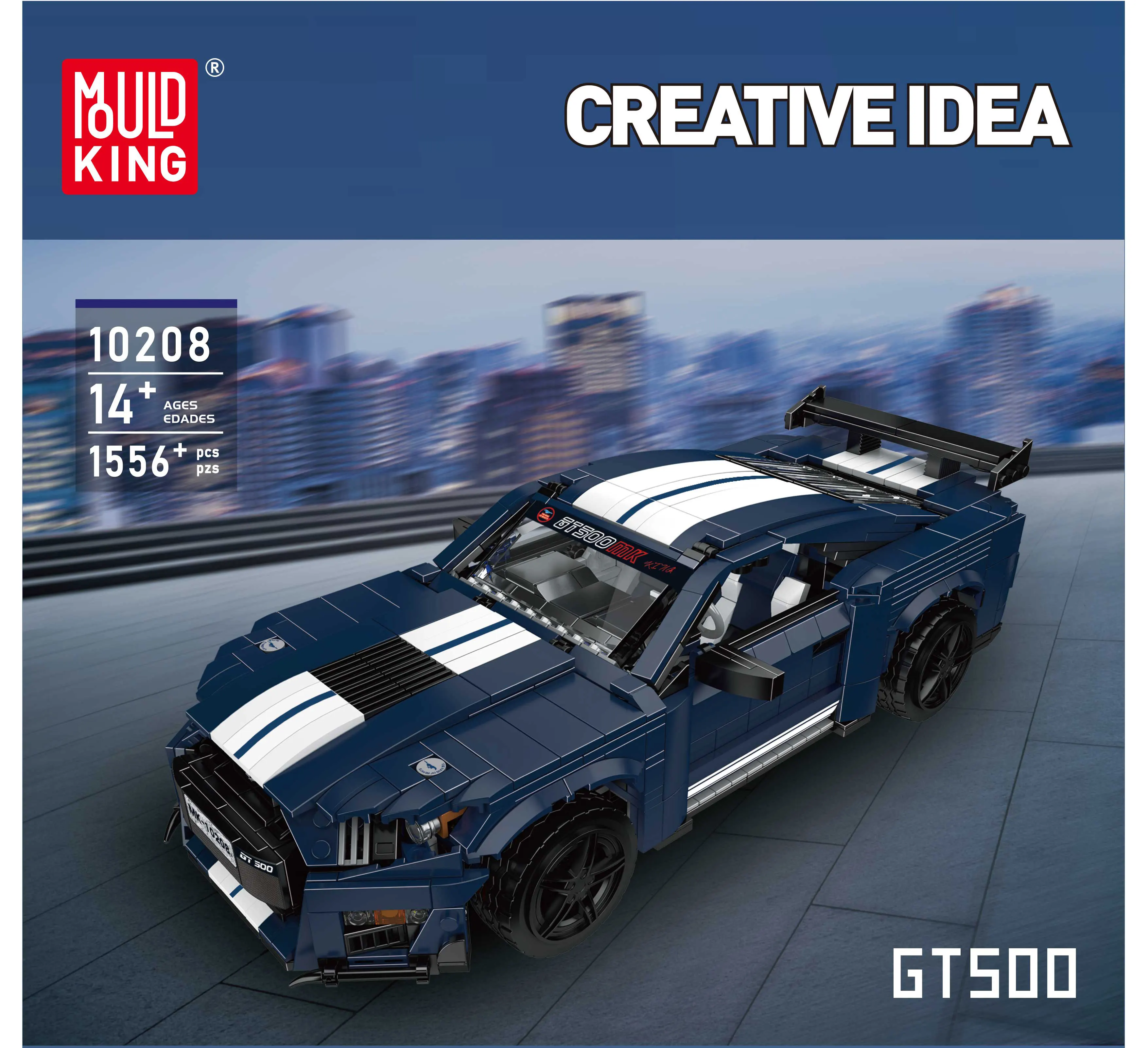 

Mould King 1556PCS GT500 Sports Car Buidling Blocks Kit Classic Racing Car Model Assembly Ornaments Toy Adult Kid Xmas Gifts