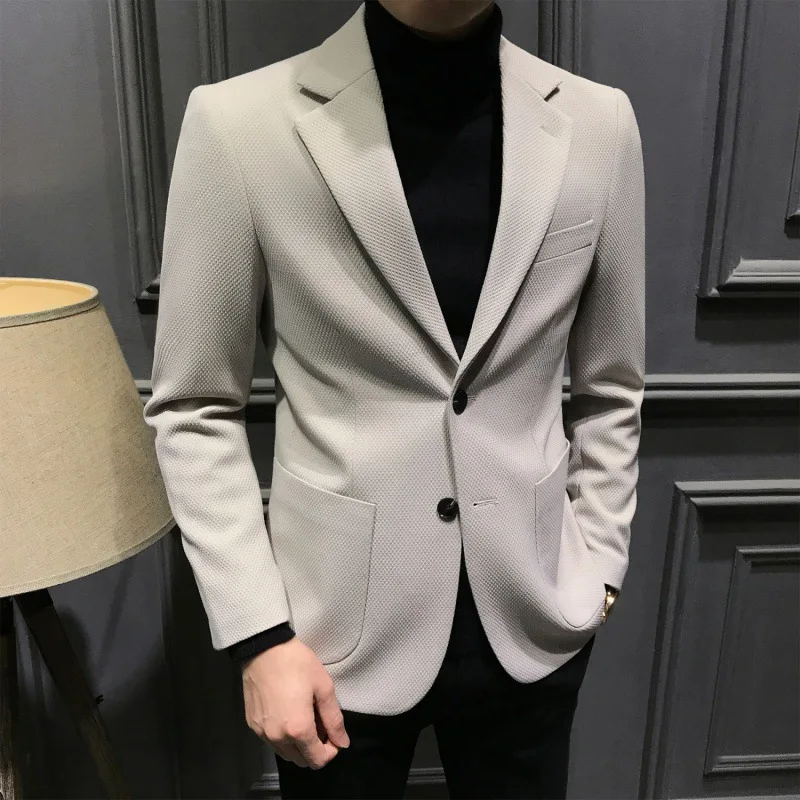 L825 handsome men's suit 2023 autumn new business fashion formal wear youth casual groom suit jacket