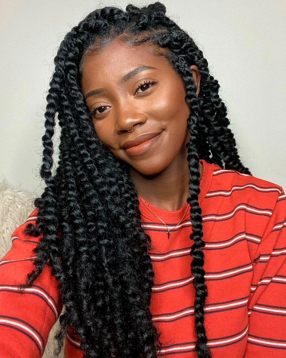 18 Inch Pre-twisted Passion Twist Crochet Hair for Black Women Crochet Braids 1 Pcs/Lot Pre-looped Synthetic Hair Extensions