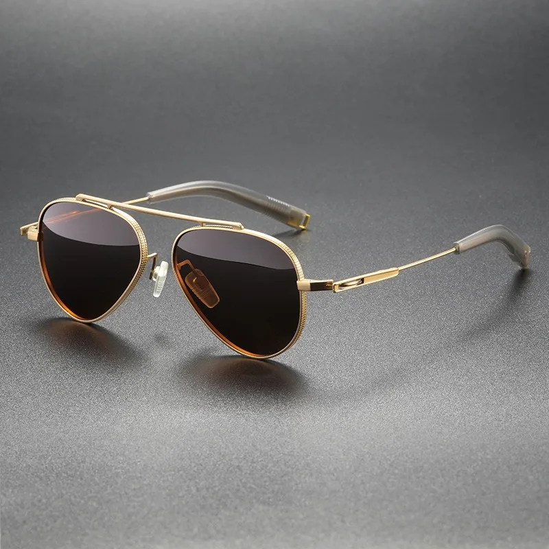 

Fashion Polarized Aviator Sunglasses Men's Anti-reflection Titanium Retro Glasses Anti Glare Handmade Brand Design Women Eyewear