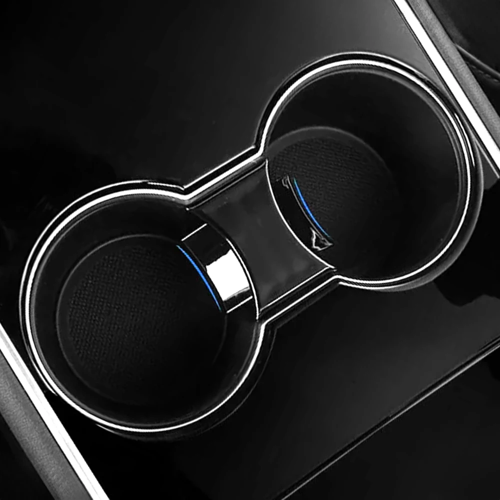 سيارة حامل الكأس كليب المحدد التقسيم فاصل التحكم المركزي كأس الماء حامل ل تسلا نموذج 3 2021 2022 20223 اكسسوارات