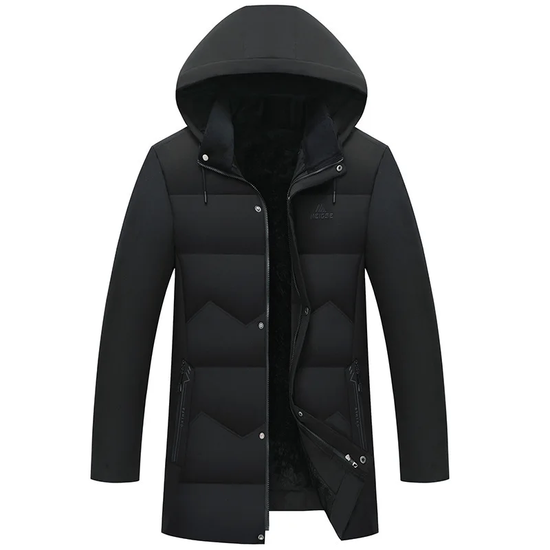 Winter Trade Thickened Versatile Mid Length Men\'s Warm Cotton Coat Fashion Coat