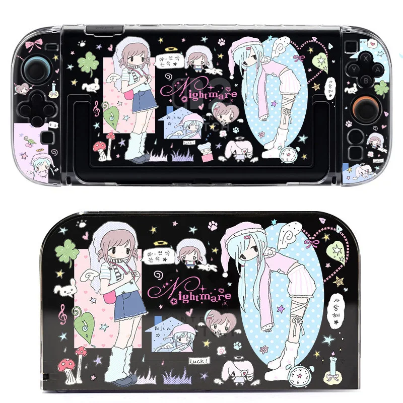 Y2K Style Protective Case for Nintendo Switch / OLED / Lite / Switch 2 - Asian Aesthetic Hard Shell , Dream Night Girl