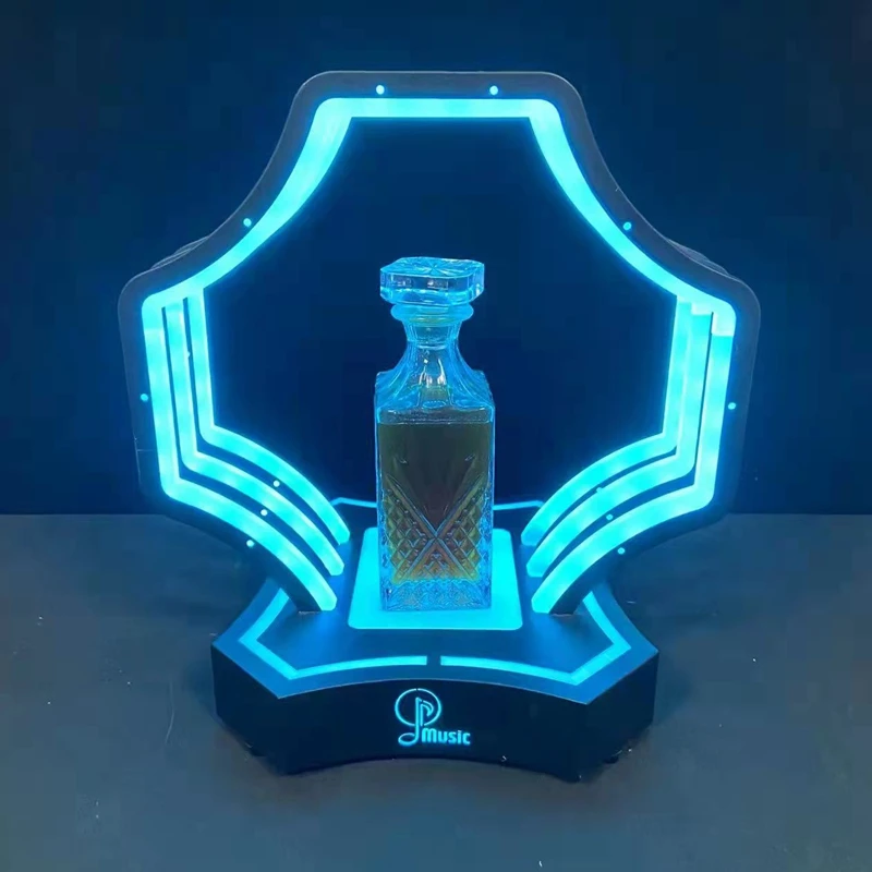 Square bottle led glorifier display champagne bottle represent night club VIP wine vodka bottle show whiskey display