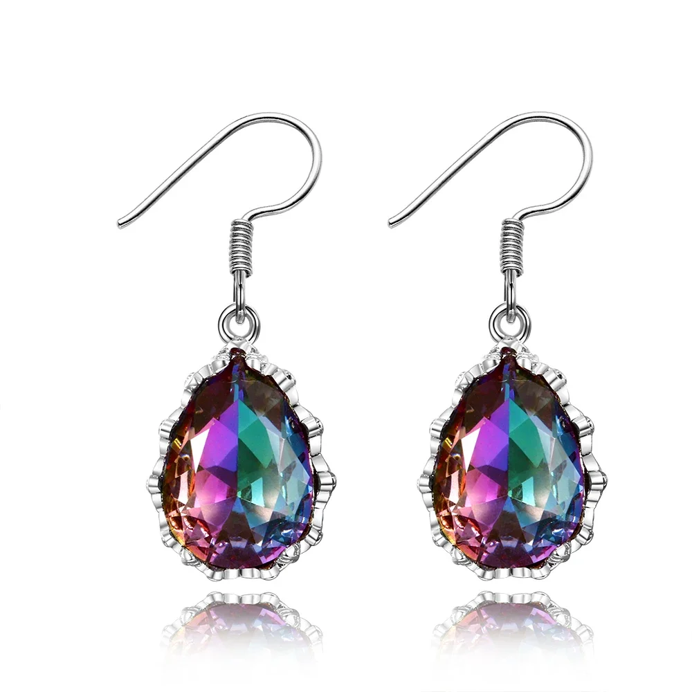 

Charm Silver Pendant Earrings Boutique Jewelry Earrings 10 * 14MM Women's Earrings Jewelry Engagement Anniversary Birthday Gift