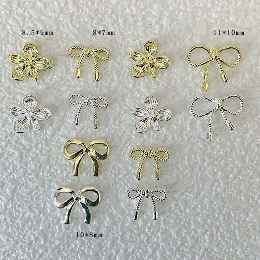 Charms Women Flowers Manicure Accessories Bowknot Nail Art Jewelry Nail Rhinestones Bow Nail Decorations 3D Nail Art Drills