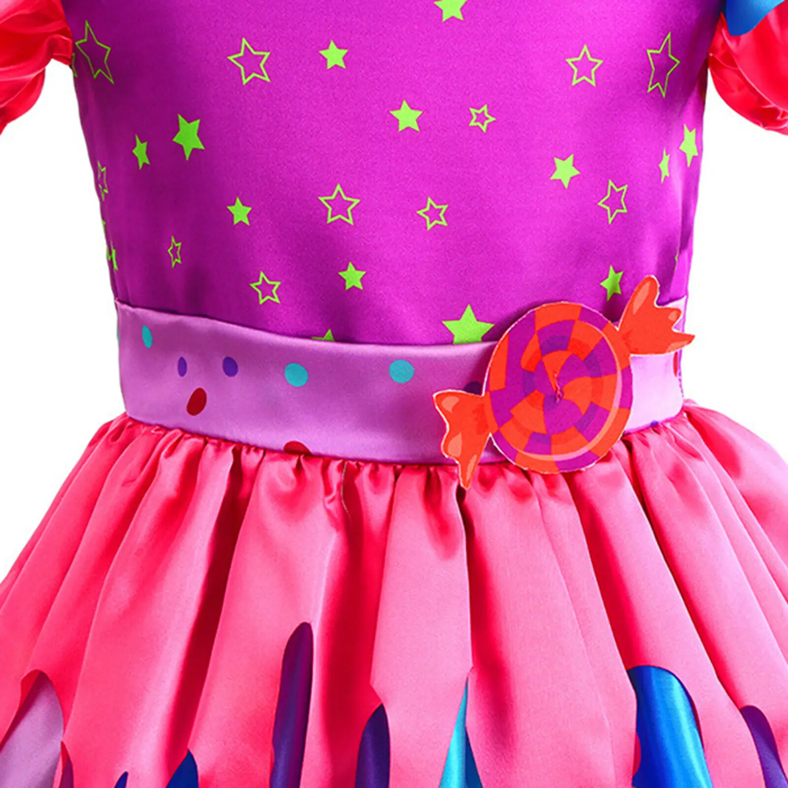 Surgar Costume Candy Cane Costume Virbrant Color Carnival Outfit Princess Lollipop Dress up Girls 2026 Purim Festival Apparel