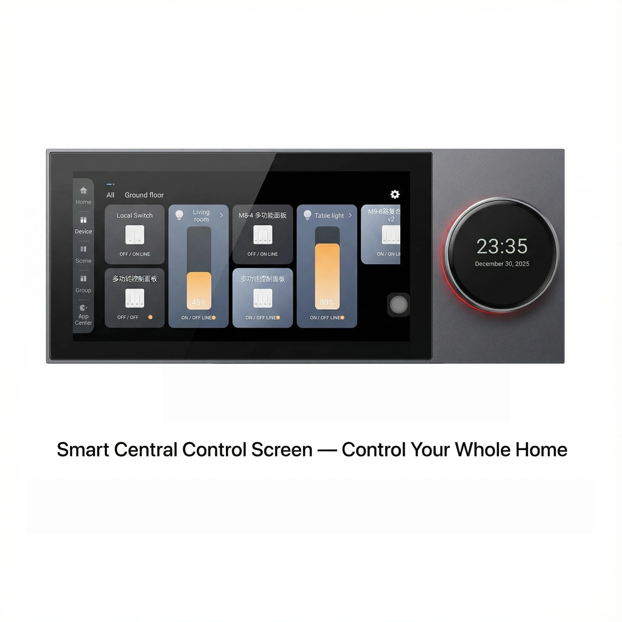 TUYA 6-Inch Rotatable Touch Screen Android Smart Control Panel Multi-Function Zigbee WiFi Smart Panel Music System IPS App