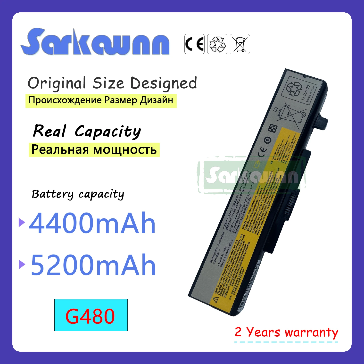 SARKAWNN G480 Laptop Battery For lenovo g580 battery y580 B480 B485 B490 B580 B585 E49 G480 G485 G580 G585 M490 M495 SERIES