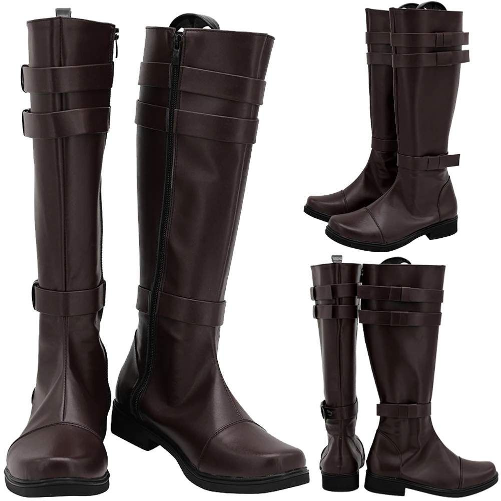 

Fantasia Obi, обувь Wan для косплея, темно-коричневые сапоги, космическая битва из фильма, аксессуары для костюмов Disfraz, мужская обувь для вечеринки на Хэллоуин