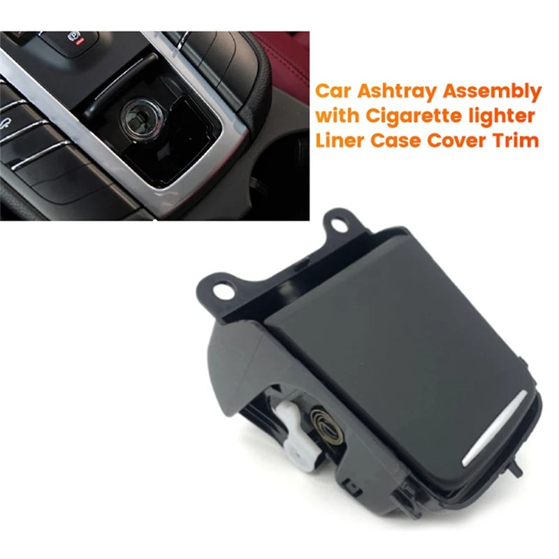 95B857273 Car Ashtray Assembly With Cigarette Lighter Liner Case Cover Trim For Porsche Macan 95B2014-2020 95B857311