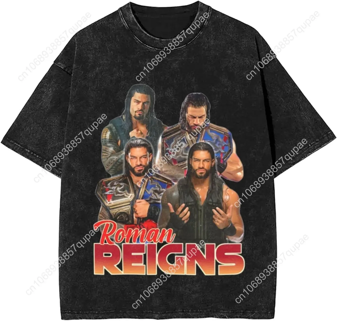 Roman Reigns  Men Woman Vintage Oversized T Shirt Stylish Round Neck Short Sleeve Summer Tee Graphic T-Shirts Unisex