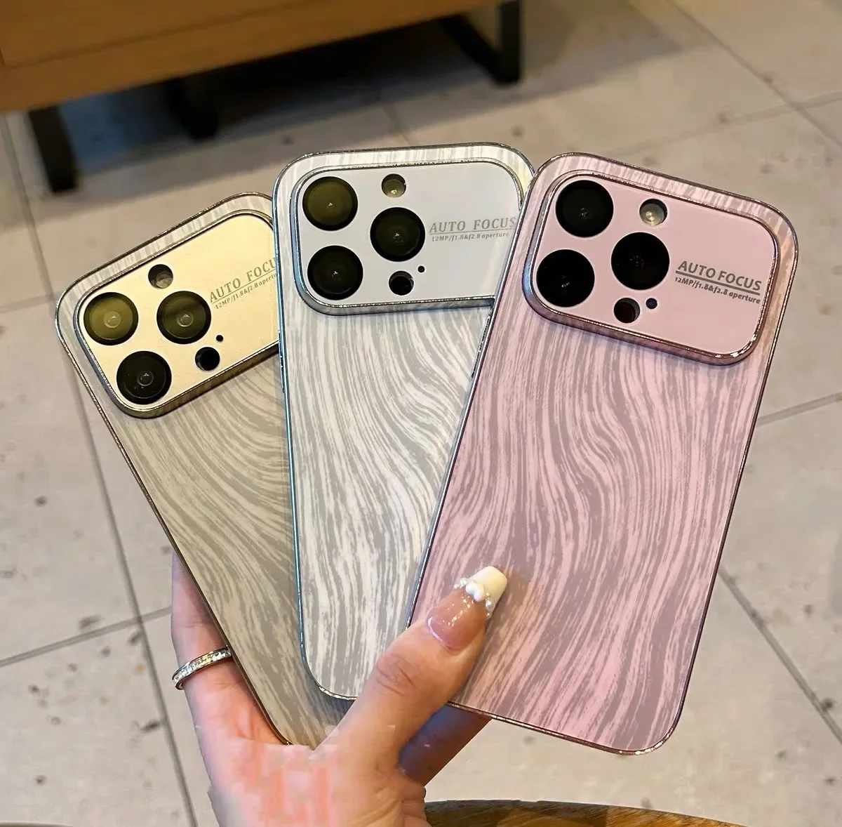 Роскошный чехол для телефона с деревянной текстурой и покрытием для iPhone 15 14 13 12 11 Pro Max Plus, чехлы, защита объектива, противоударный жесткий чехол