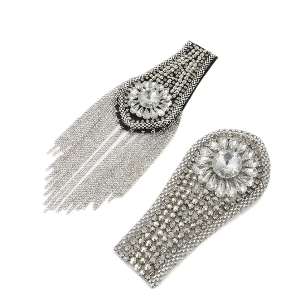 Retro Epaulet Tassel Chain Shoulder Board Punk Brooch Fringe Shoulder Mark Breastpin Cool Epaulette Clothing Accessories