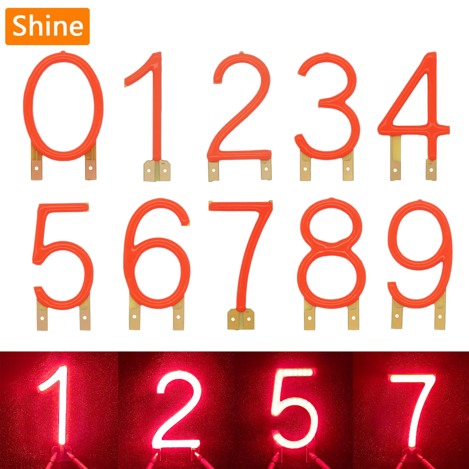 LED Number Filament LED COB Edison DC3V Red Candle LED Diodes For Christmas Holiday Party DecorationLight DIY Bulb Accessories