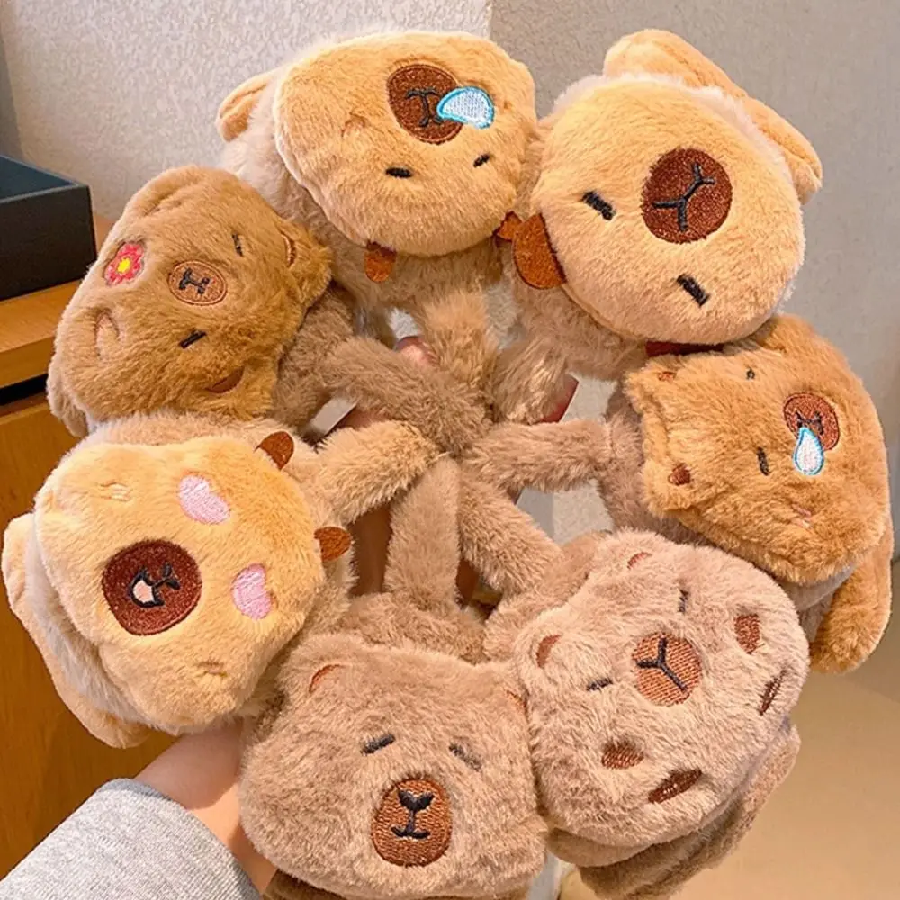 Fashion Cartoon Capybara Plush Earmuffs Thicken Soft Cute Ear Cover Anti-freezing Elastic Winter Ear Warmer Children's Gifts