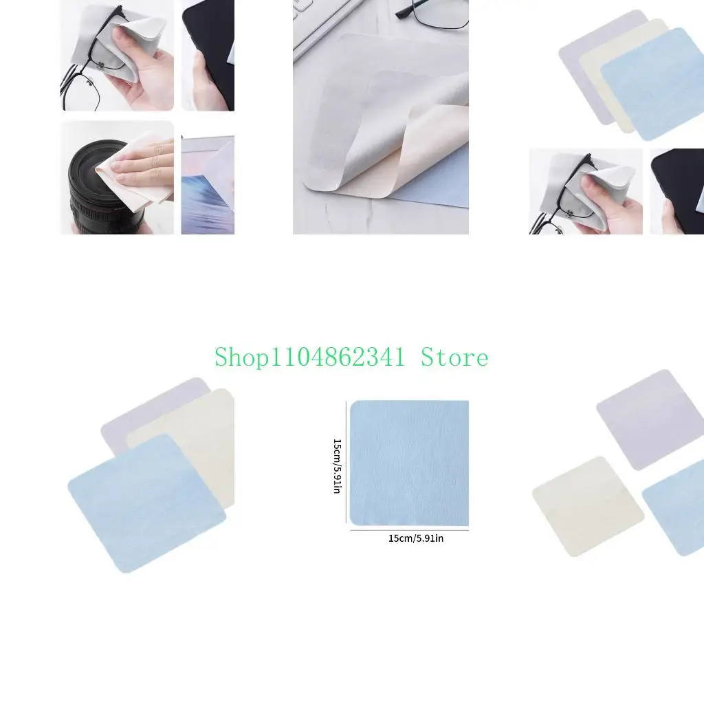 

5asd 3Pieces Cleaning Cloth Eye Glasses Cleaner Microfiber for Lenses & Screens