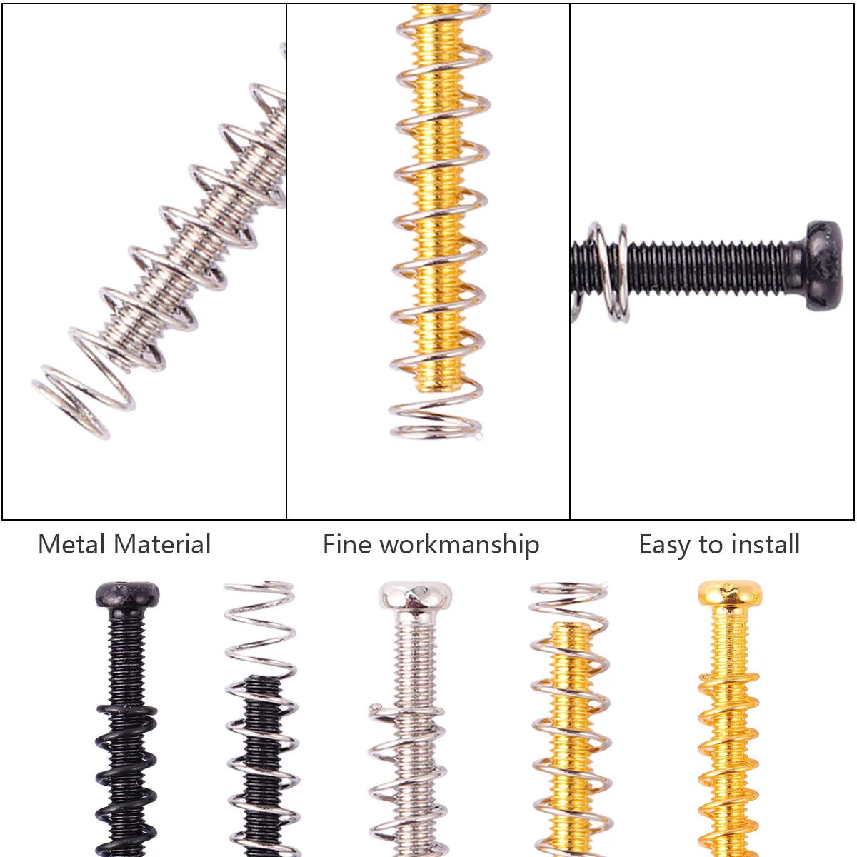 

25 Pcs Adjusting Height Screw Spring Pickup Adjusting Height Screw for Guitar Dual Coil Humbucker Electric Instruments