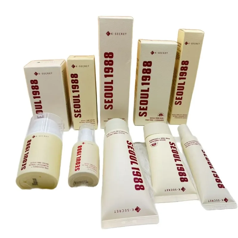 k-secret-seoul-1988-essence-4-creme-para-os-olhos-reafirmante-creme-protetor-solar-de-caracol-creme-facial-encolhe-poros-e-ilumina-o-tom-da-pele
