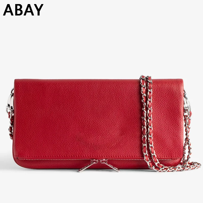 Classic Women Shoulder Bag Designer Brand Fashion Metal Chain Strap Crossbody Rocky Studded Party