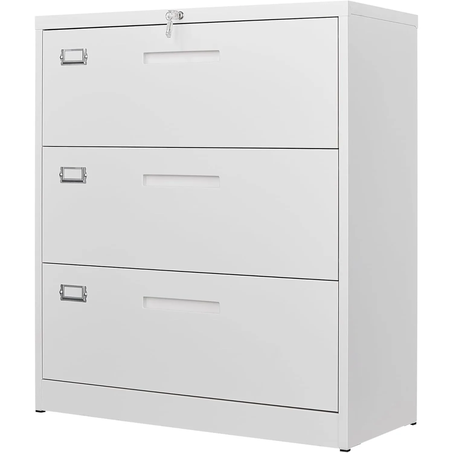 3 Drawer File Cabinets with Lock,Metal Lateral Filing Cabinets for Home Office Organization Hanging Storage(Assembly Required)