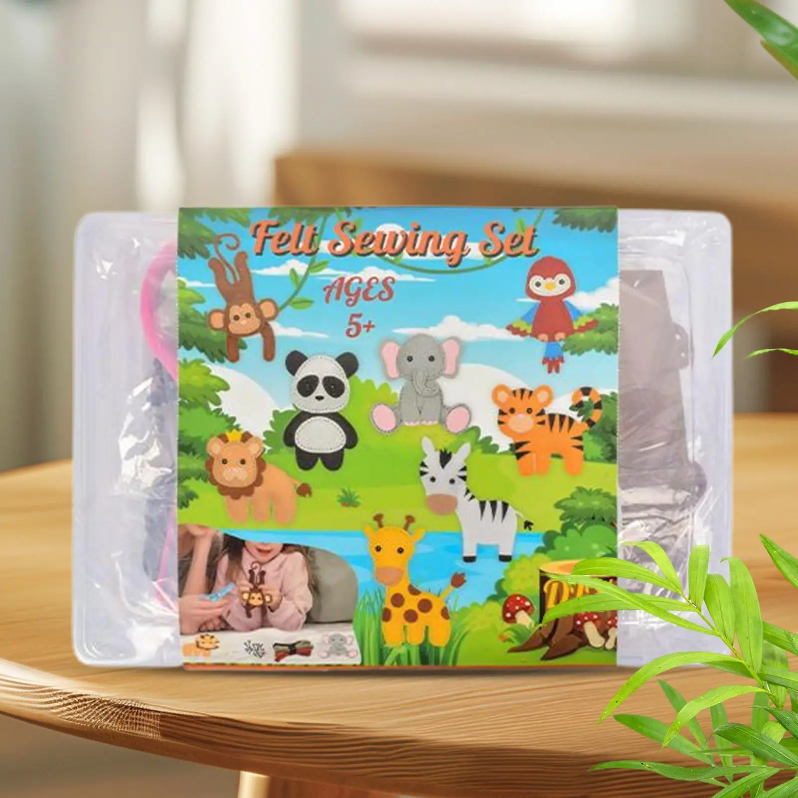 펠트 동물 공예 실습 기술 향상 침실 스튜디오 거실 파티 교실 소년을 위한 3D 펠트 동물 공예 세트