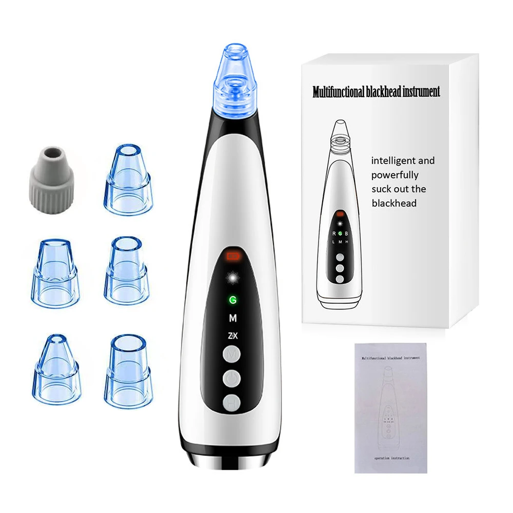 전기 블랙헤드 제거제 및 모공 클리너, 딥 클렌징을 위한 피부 강화 기능이 있는 여드름 치료 페이셜 장치 스킨케어 도구